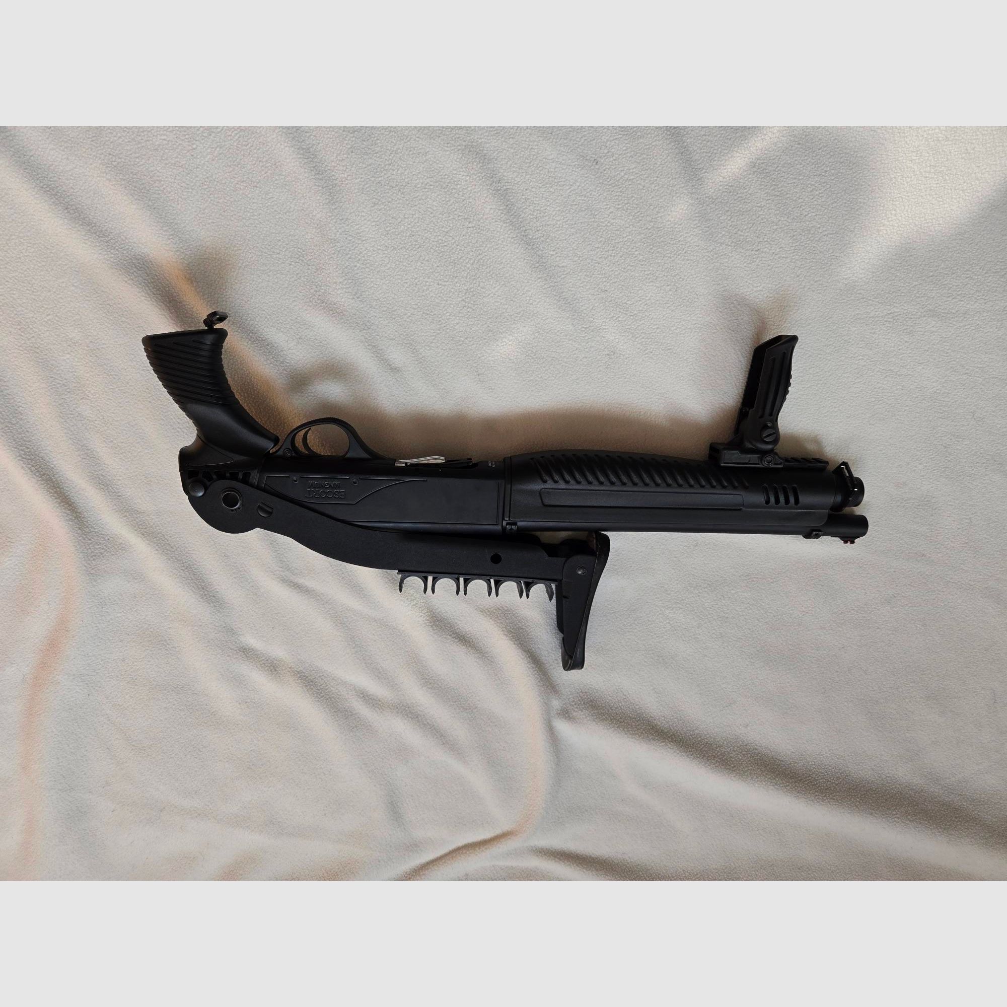 Selbstladeflinte mit Pistolengriff eingeklappt 61 cm lang 