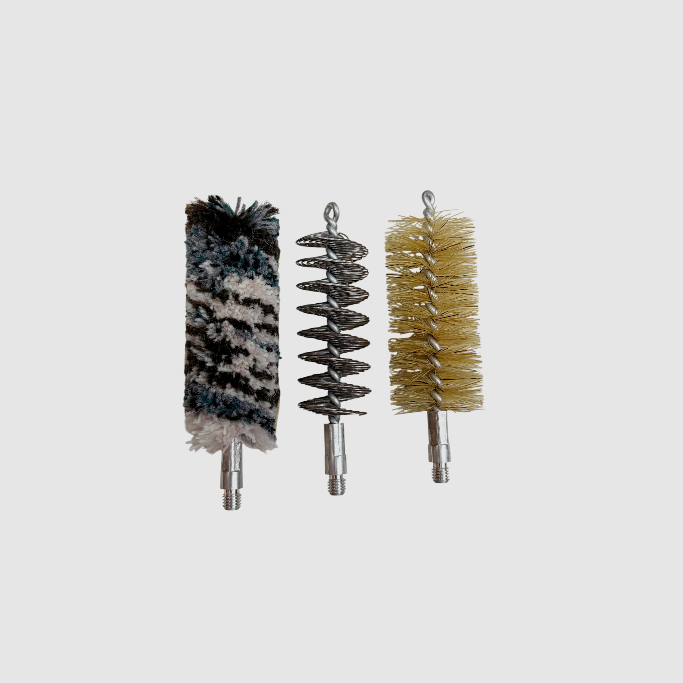 Set mit 3 Reinigungsbürsten (Nylon, Baumwolle und Messing), Bild 2 von 2