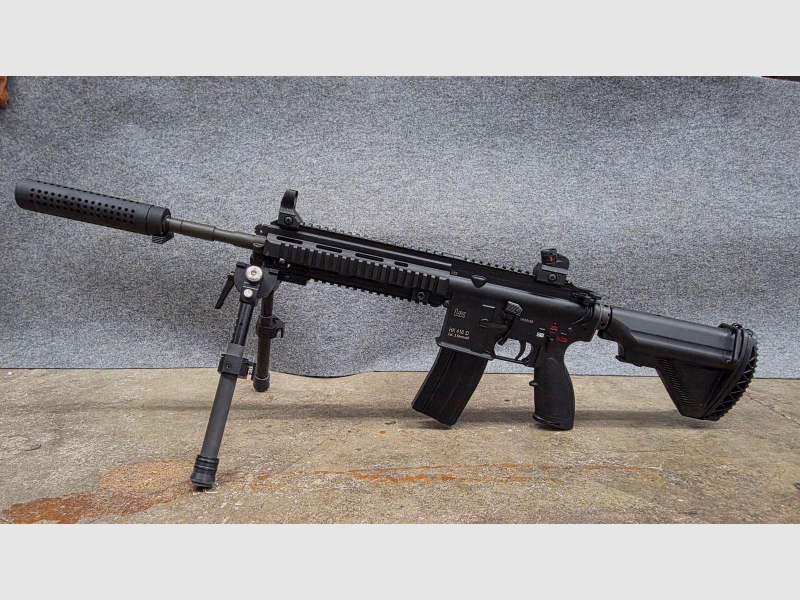 Neuwertige Gas Blowback HK416  GBB mit V3 Nozzle Stahl Bolt viel neues Zubehör Tuning Softair Gewehr ab 18 Jahre 6mm BB