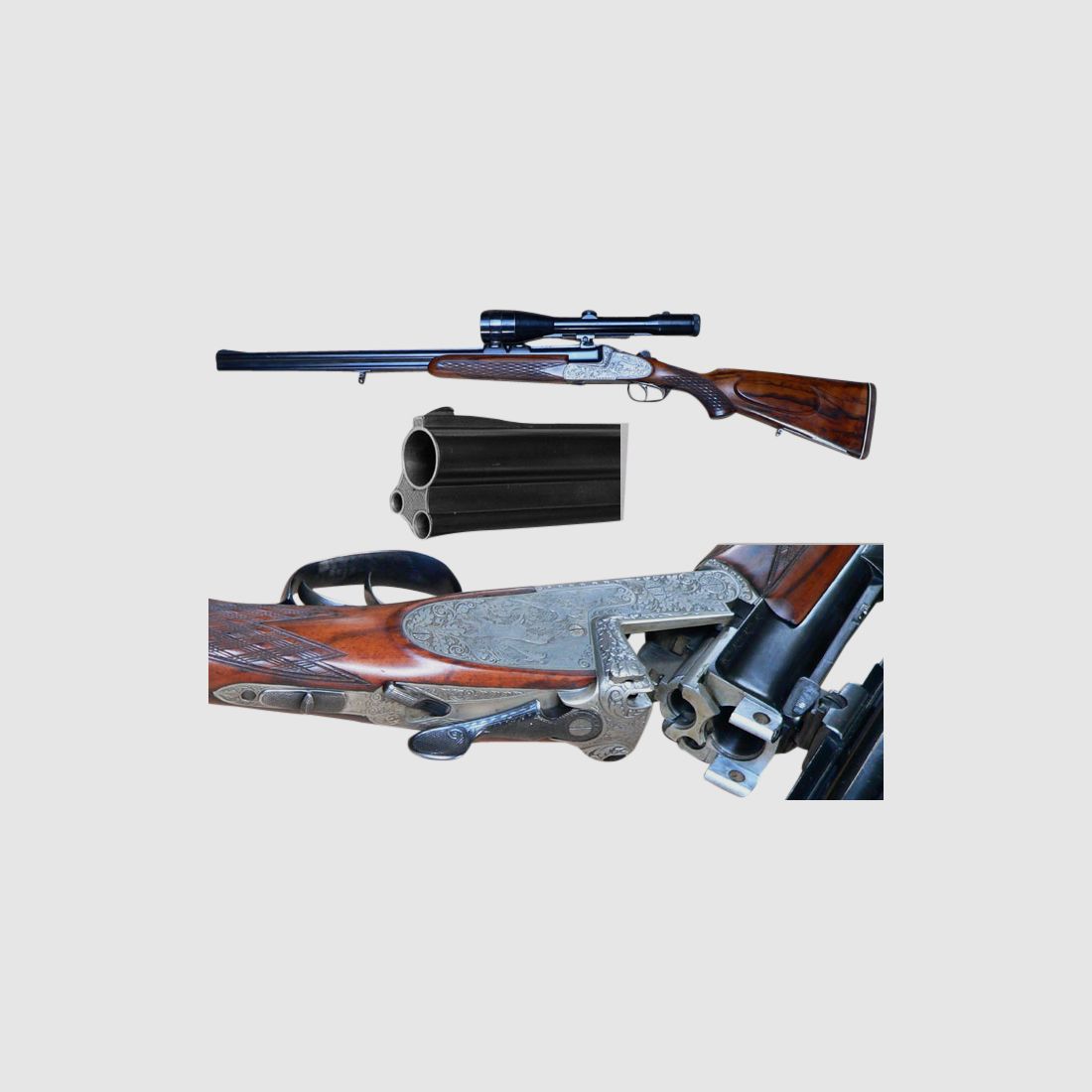 Ferlacher Bockdrilling, cal. 7x65R, 12/70, .22Hor.