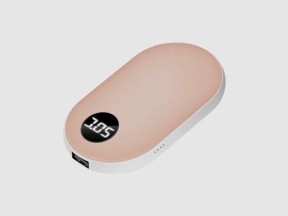Różowy podgrzewacz do rąk - ładowany przez USB - regulacja 42-52 stopni