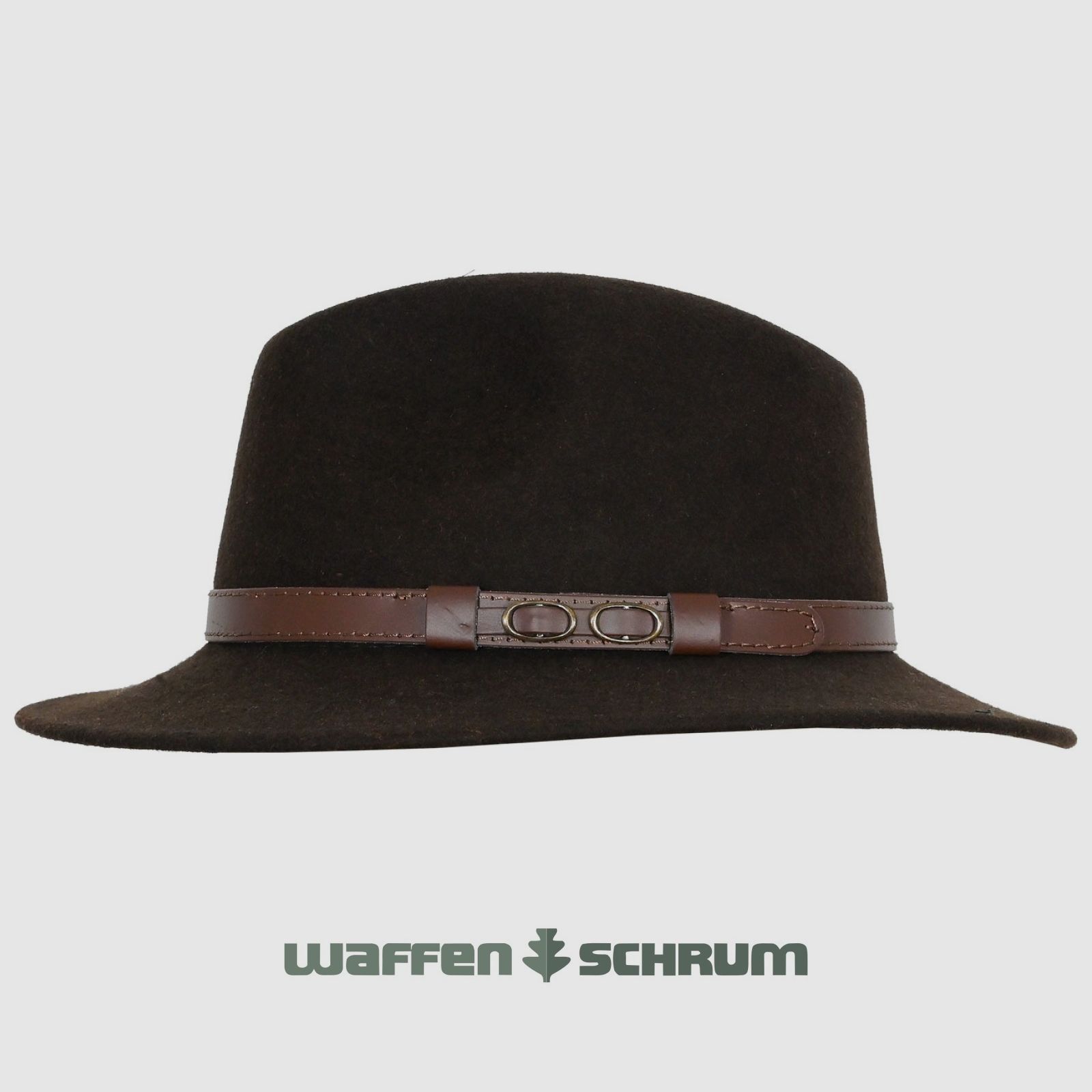 Chapeau en loden chapeau roulé en laine marron