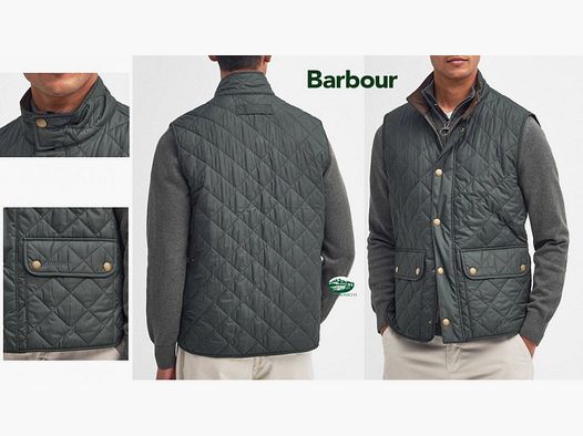 BARBOUR Gilet Lowerdale trapuntato colore sage