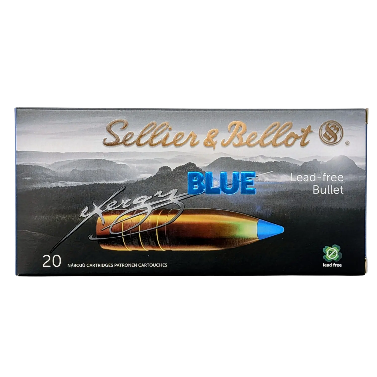 S&B .308Win. tipped eXergy blue lead-free hunting cartridges 165grs