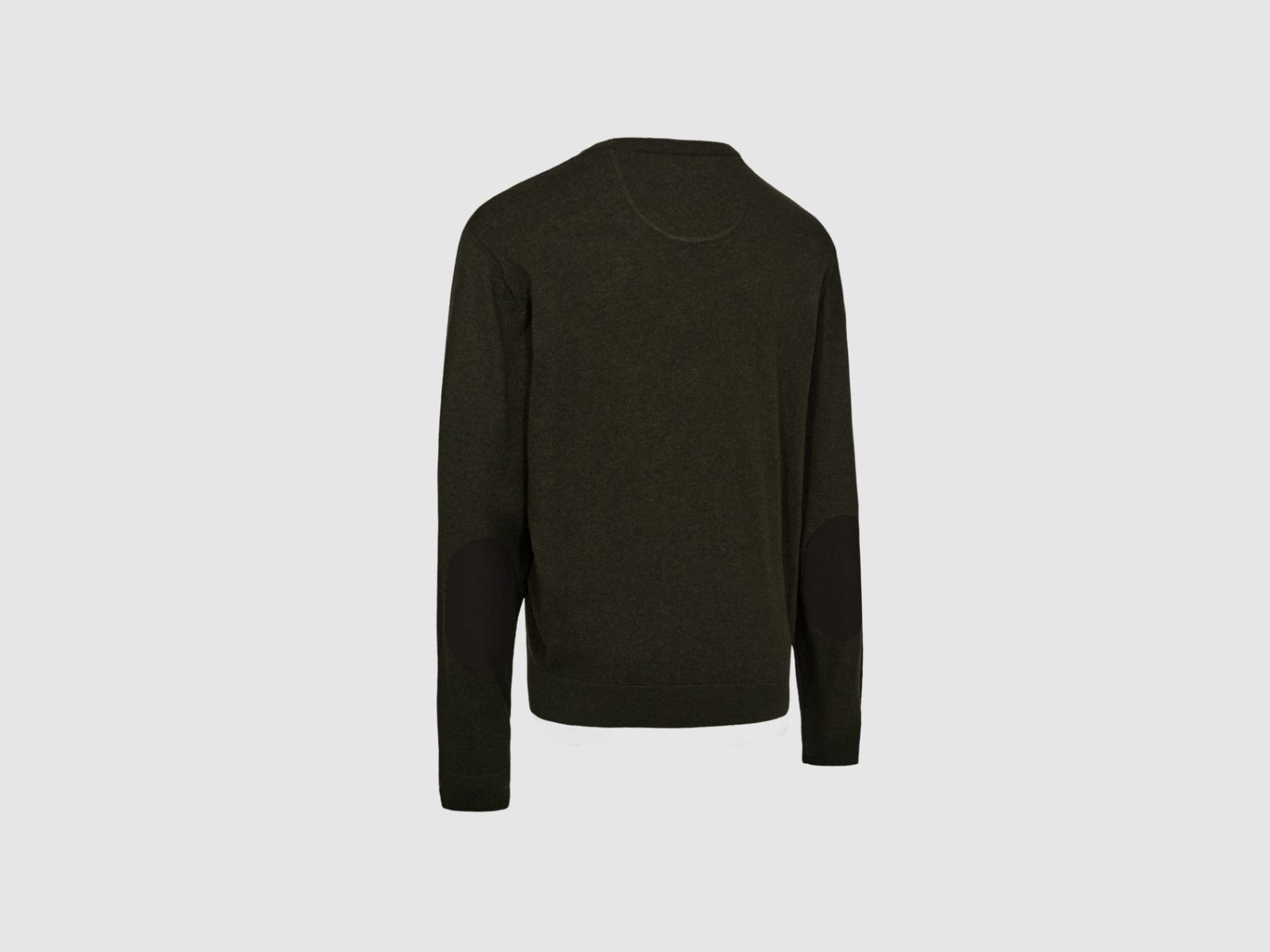 DEERHUNTER Harrington Strickpullover mit Rundhalsausschnitt Forest Ember Melange