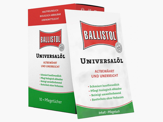 Universalöl Pflegetücher Box Ballistol