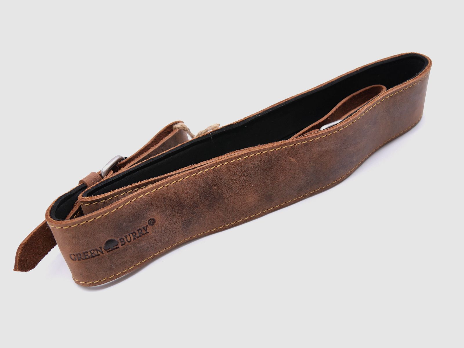 Greenburry Leder Gewehrgurt Gewehrriemen braun Vintage GS-2 1599-25