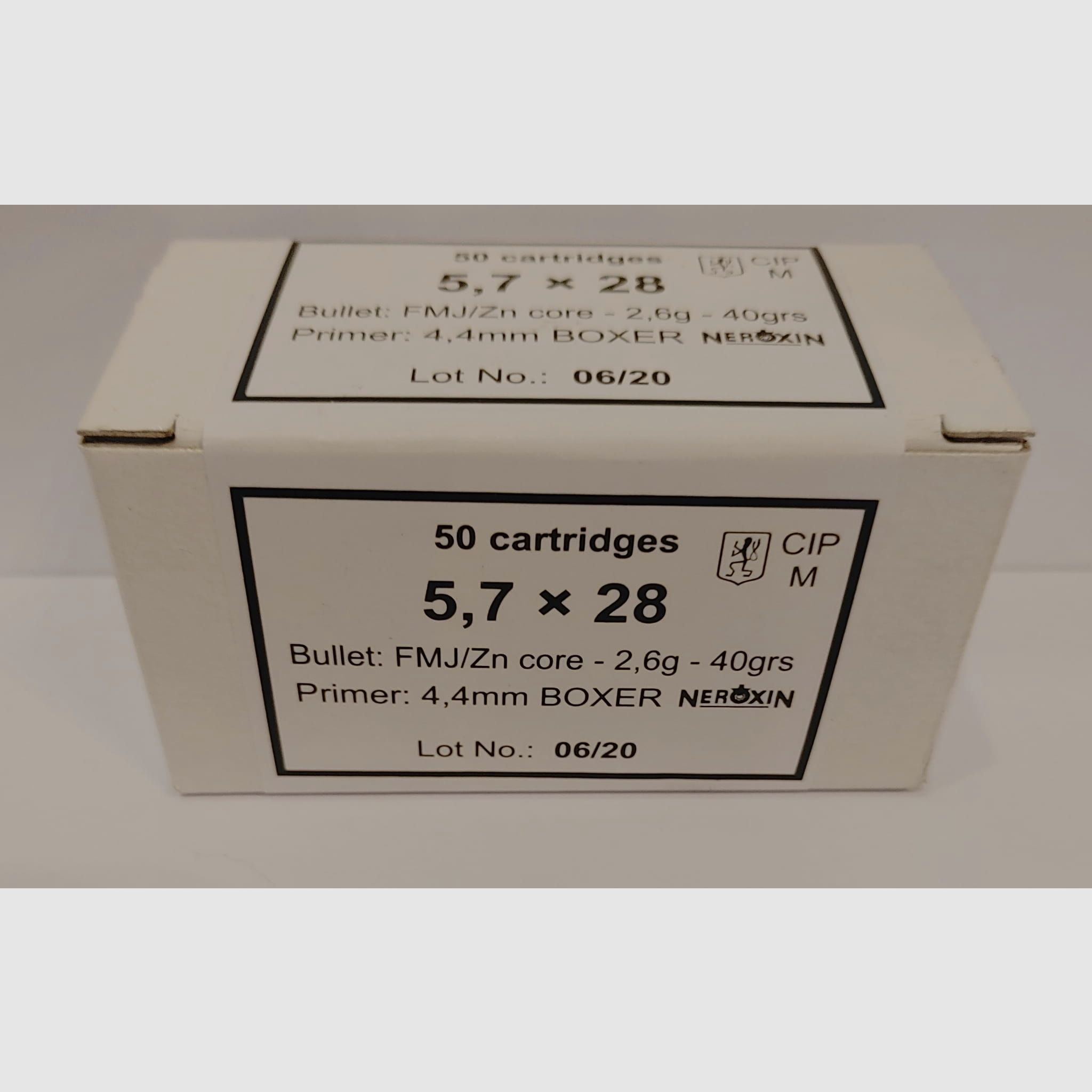 Munitions Sellier&Bellot cal. 5,7x28 mm FMJ 2,6 g 40 grs, boîte de 50 pièces
