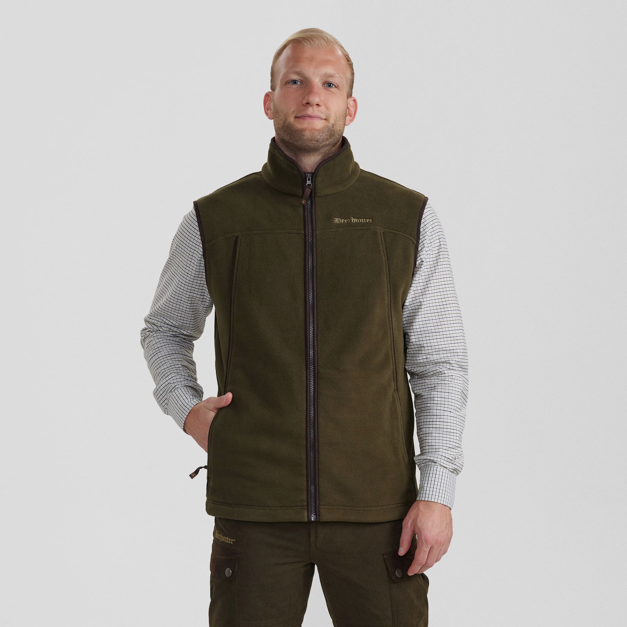 Deerhunter Eagle Fleece Vest Mens Tarmac Green L