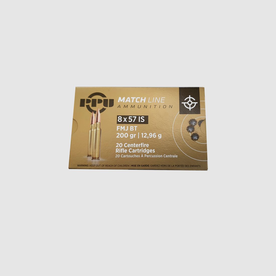 PPU 8X57 IS 200 GRS / 12,9 G FMJBT MATCH 20 STK