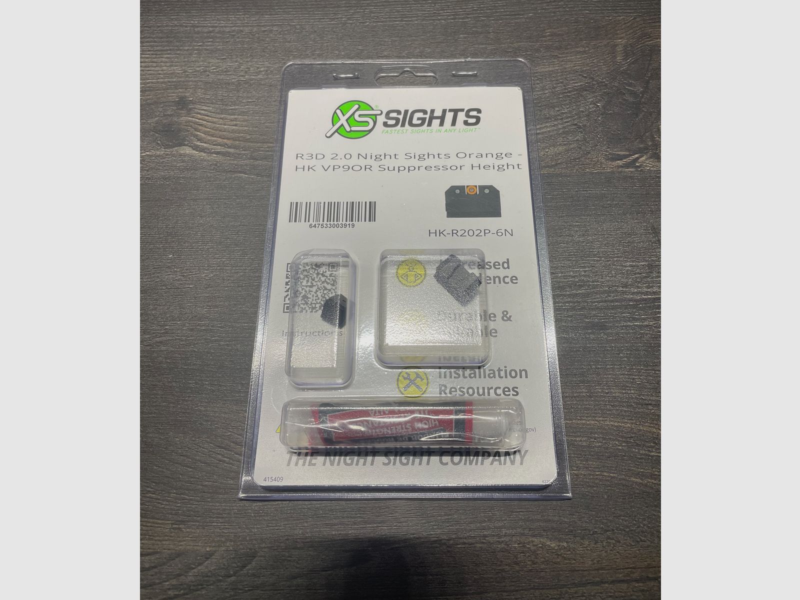 XS Sight R3D 2.0 Mira de supresor HK SFP9