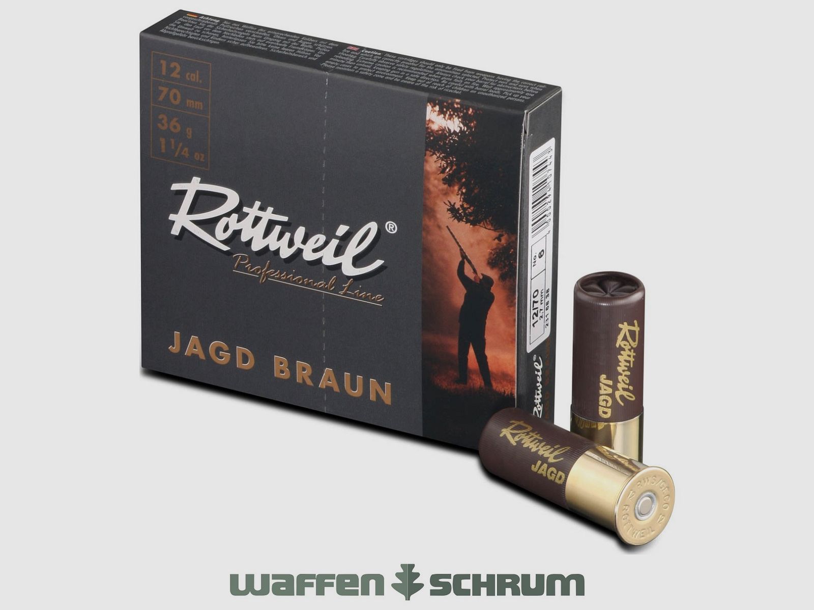 Rottweil hunting brown plastic 12/70 3.5mm - 36g