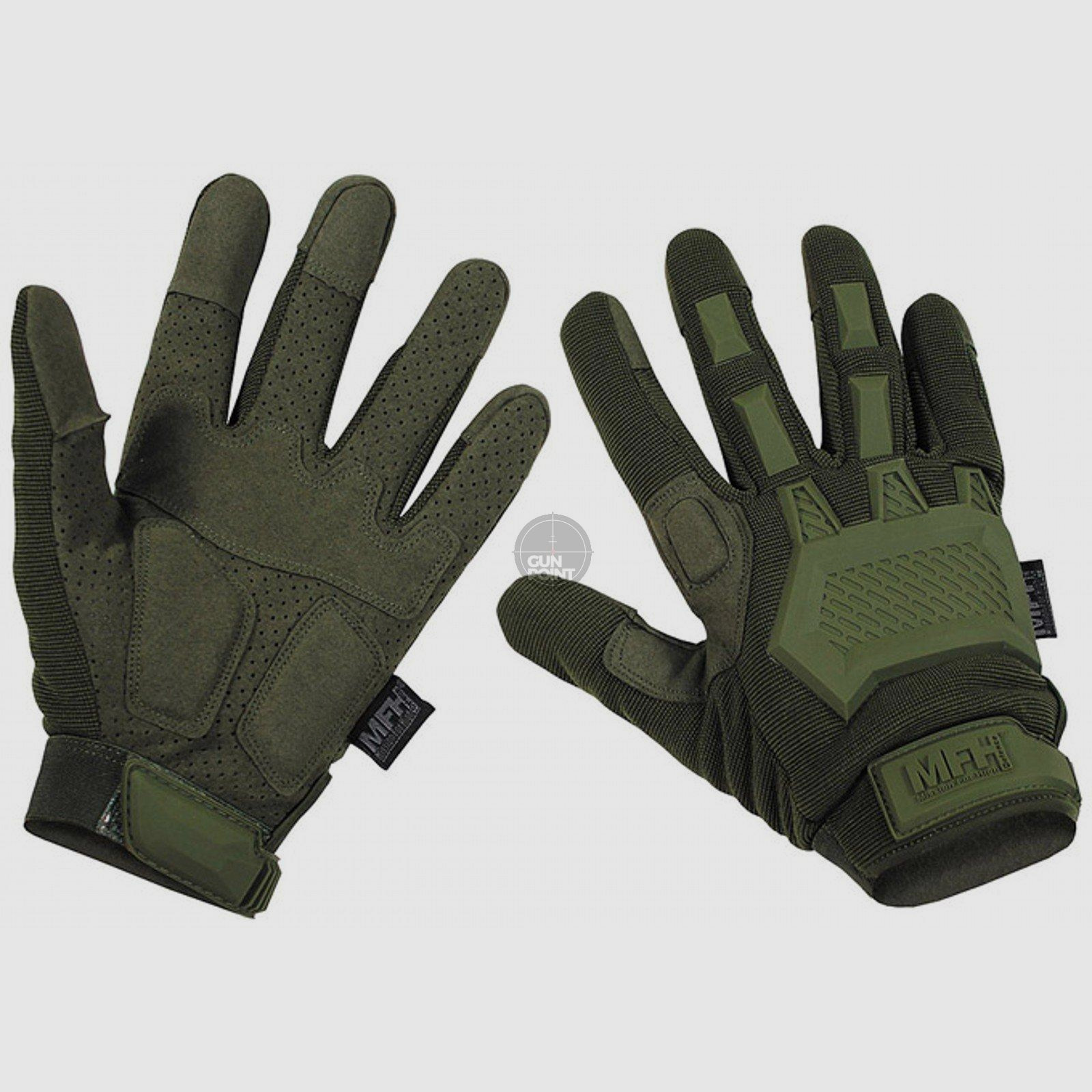 Tactical gloves, "Action", olive - Size: L
