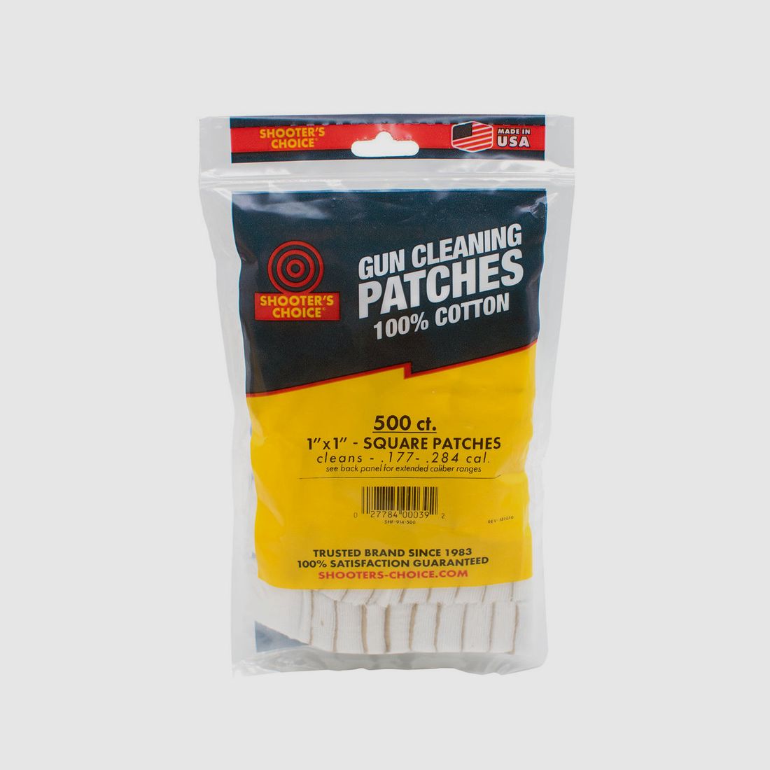 Tampons de nettoyage Shooter's Choice 1" (100% coton) - 500 pièces (SHF-914-500)