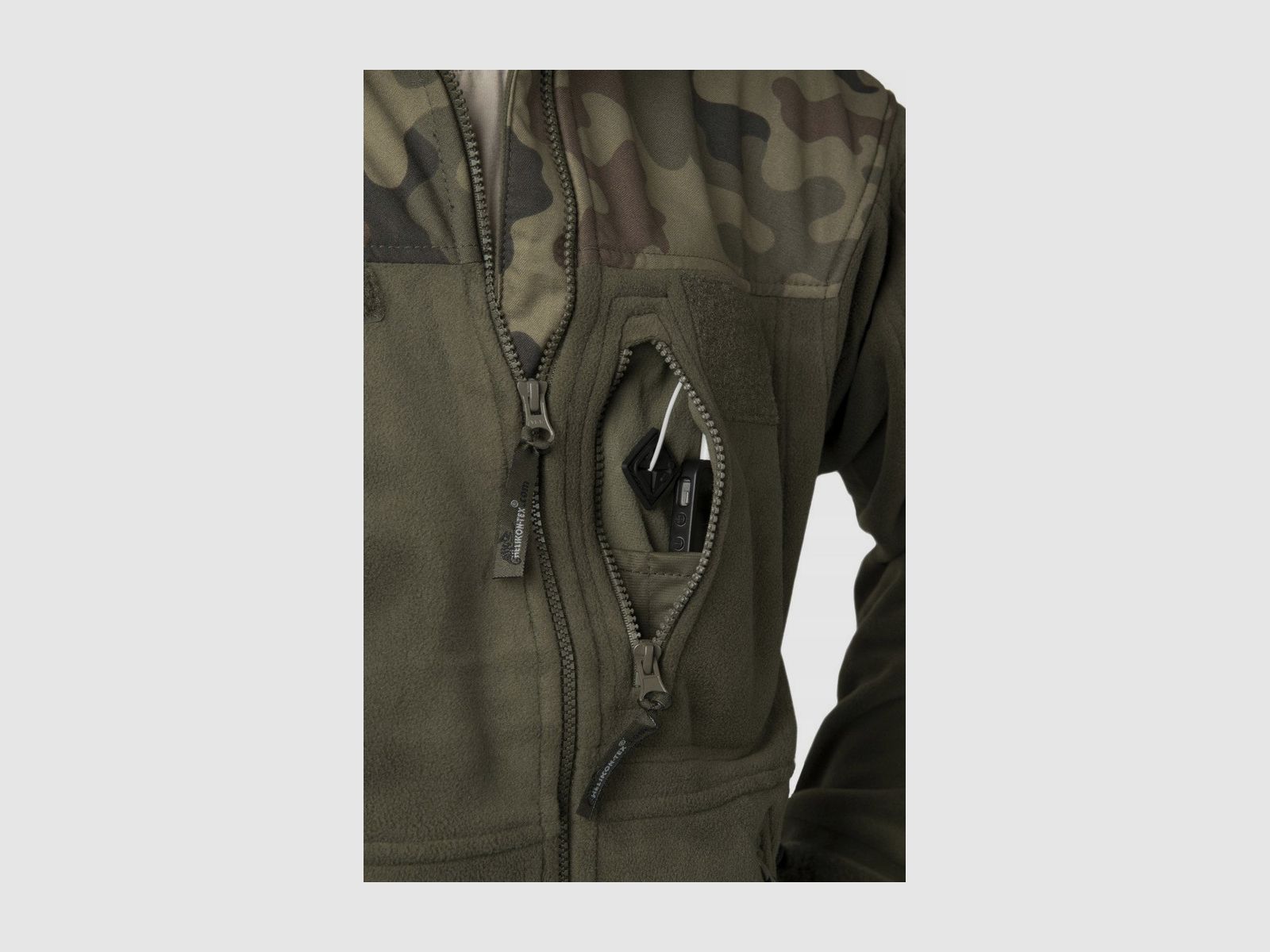 Fleece Jacket HELIKON INFANTRY Black/Woodland M, image 6 of 8