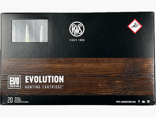 RWS cartouche de chasse Evolution Cal. 7X64 10,3g 159grs