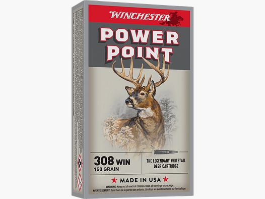WINCHESTER 308 WIN 150 GRS POWER POINT 20 STK