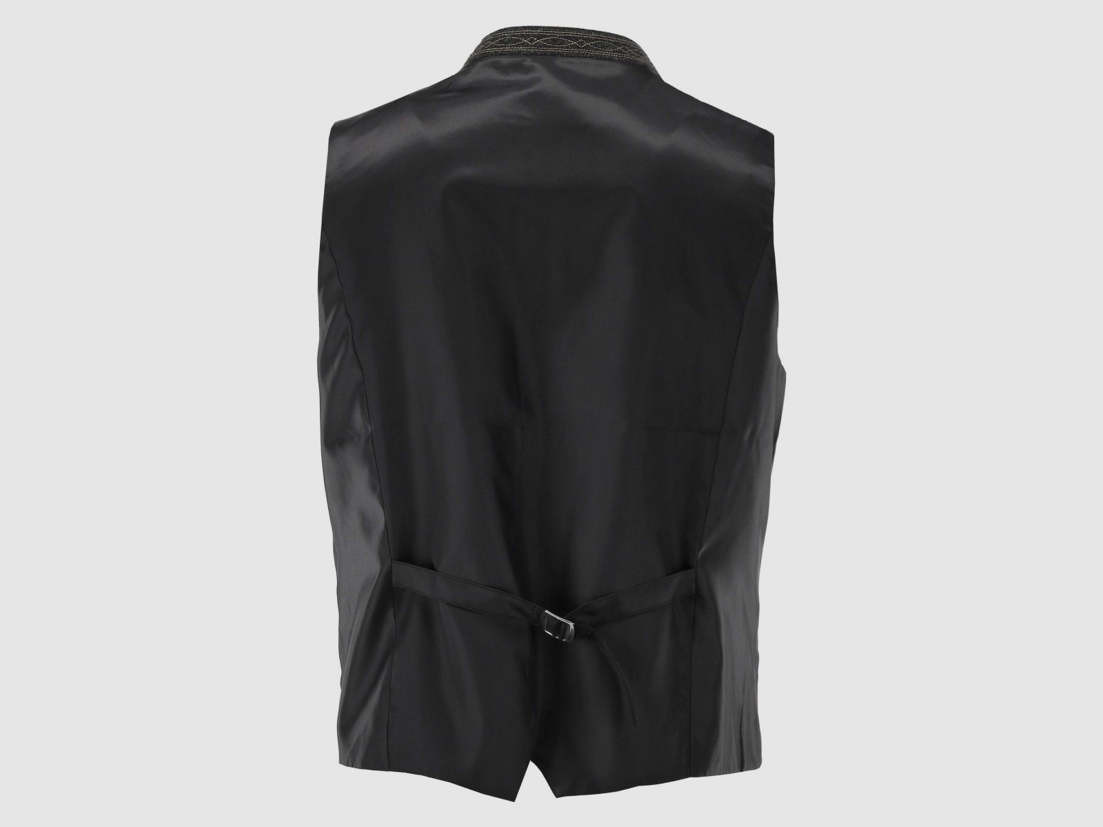 OS TRACHTEN Men's Vest Stand-Up Collar with Embroidery, 2 Pocket Flaps Olive