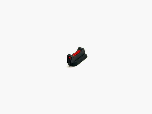 Eemann Tech Kimme für Cz 75, geriffelt mit 1mm Fiber Optik Stab Höhe 6 mm, Breite 3 mm