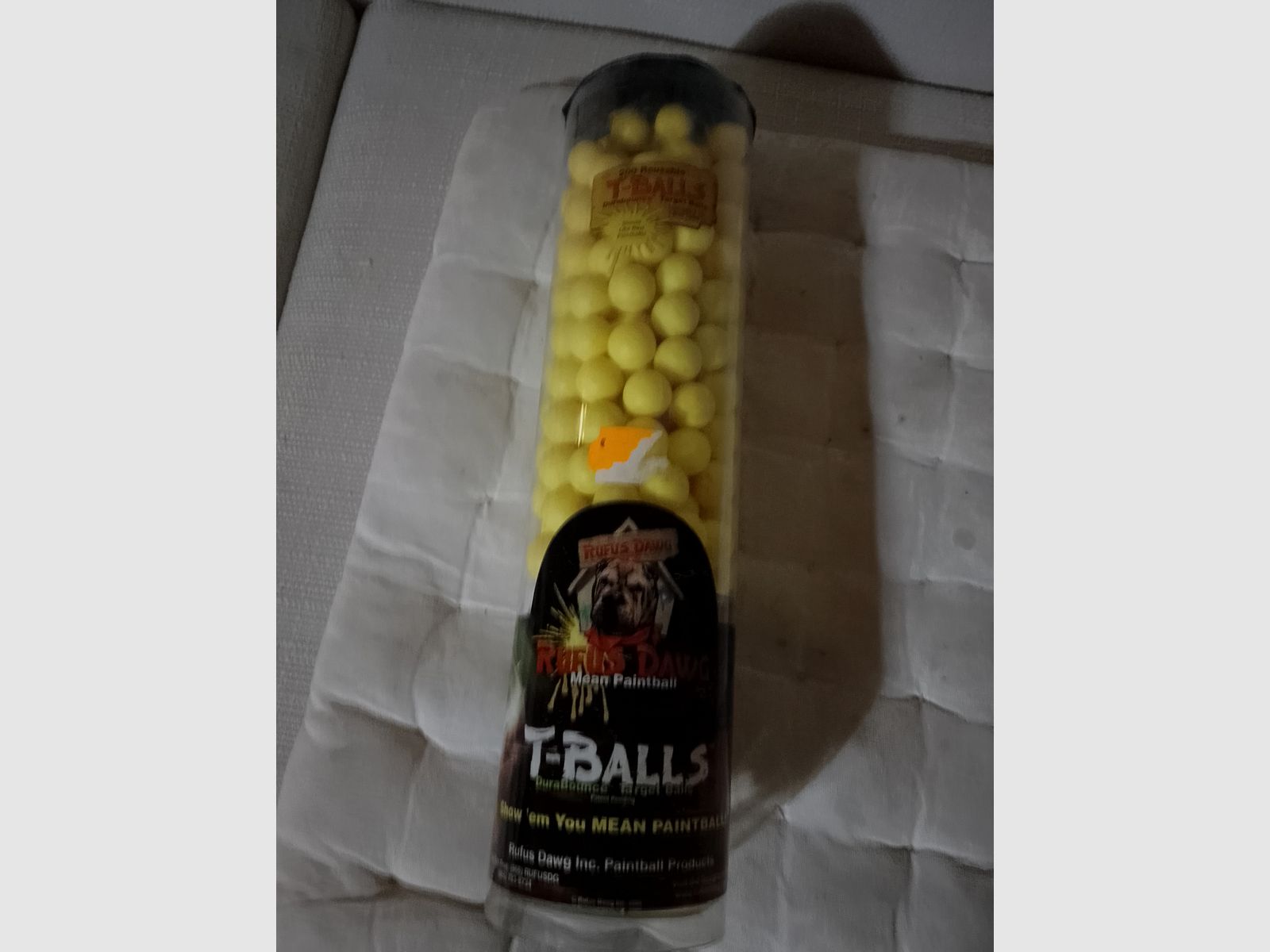 200 Rufus Dawg Target Balls .68 Hdr68 Paintballs T-Balls vergelijkbaar met Rubberballs nieuw geel zeldzaam