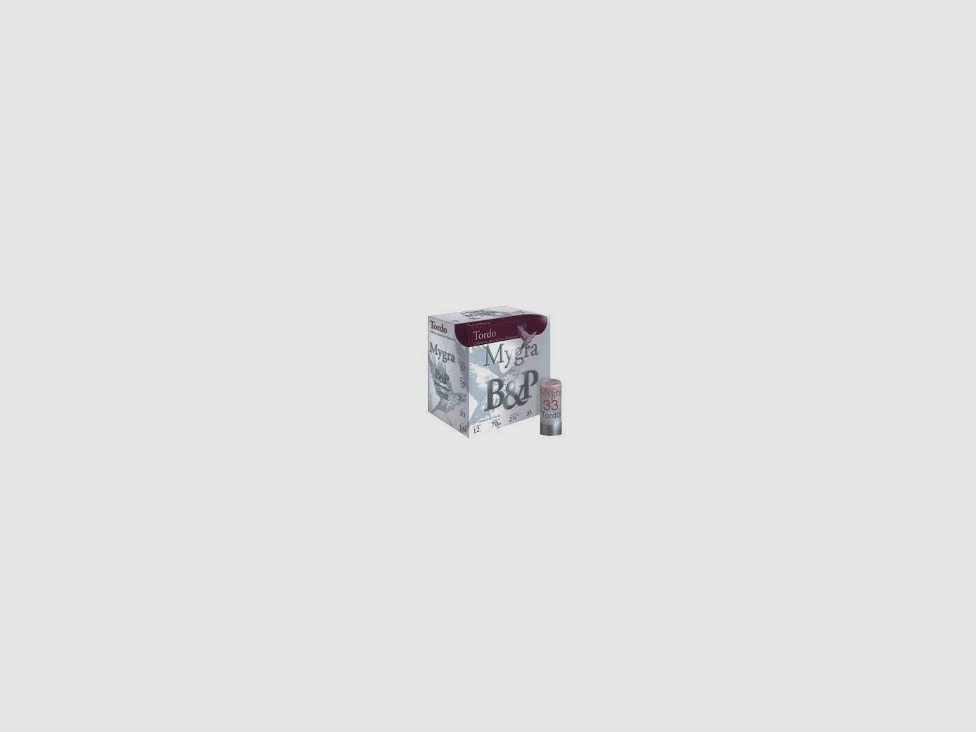 PATROON B&P MYGRA TORDO KAL. 12/70 33 GR BJ N°9 1/2, afbeelding 1 van 2