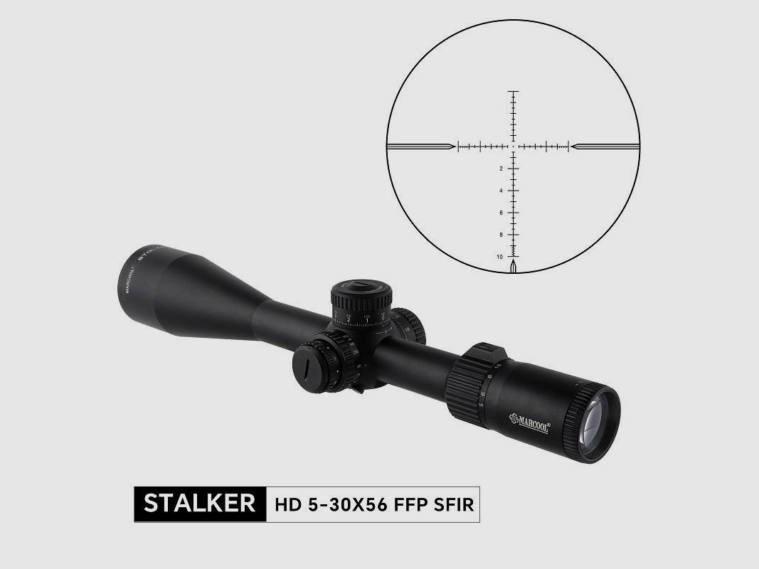 Marcool STALKER 5-30×56 FFP SFIR FFP richtkijker + 30mm-montage, afbeelding 1 van 8