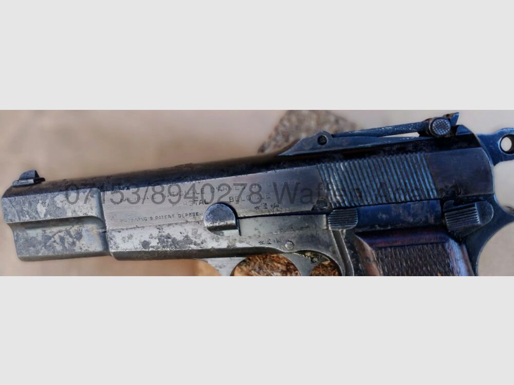 FABRIQUE NATIONAL WKII FN High Power - M.1935 with groove for stock, sliding sight