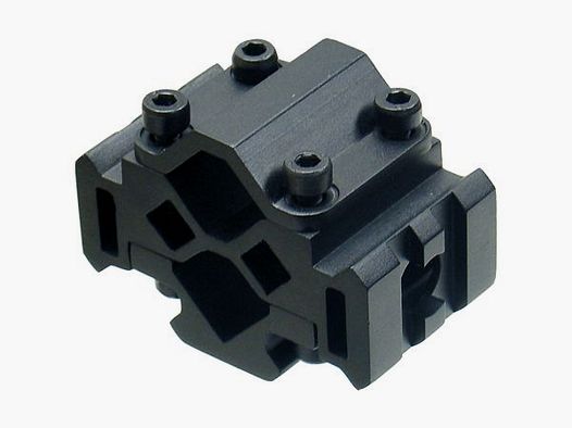 Adaptateur de tube UTG Universal 3 rails Picatinny avec 2 rainures