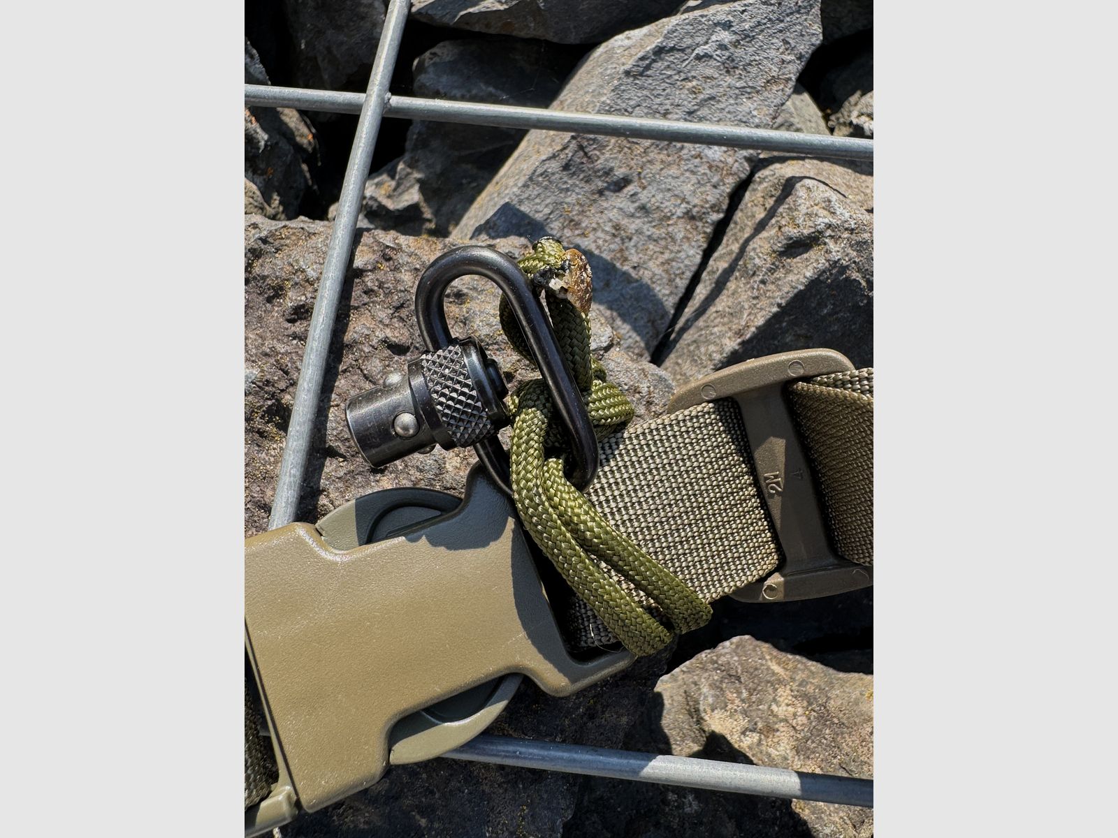 Sangle de fusil 2 points Zentrauron avec attache sangle à pression à bille QD.
