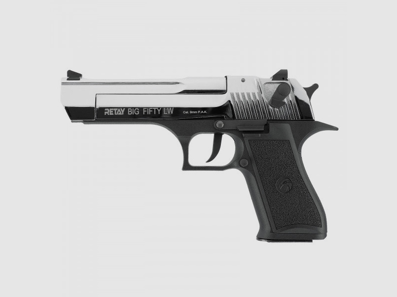 RETAY BIG FIFTY - 9 MM P.A.K. SCHRECKSCHUSSPISTOLE - LW CHROME