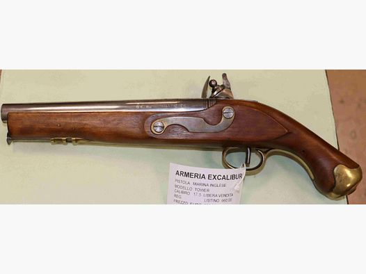 Muzzleloader Pistol Marina Inglese Tower Caliber 17.5 Free Sale