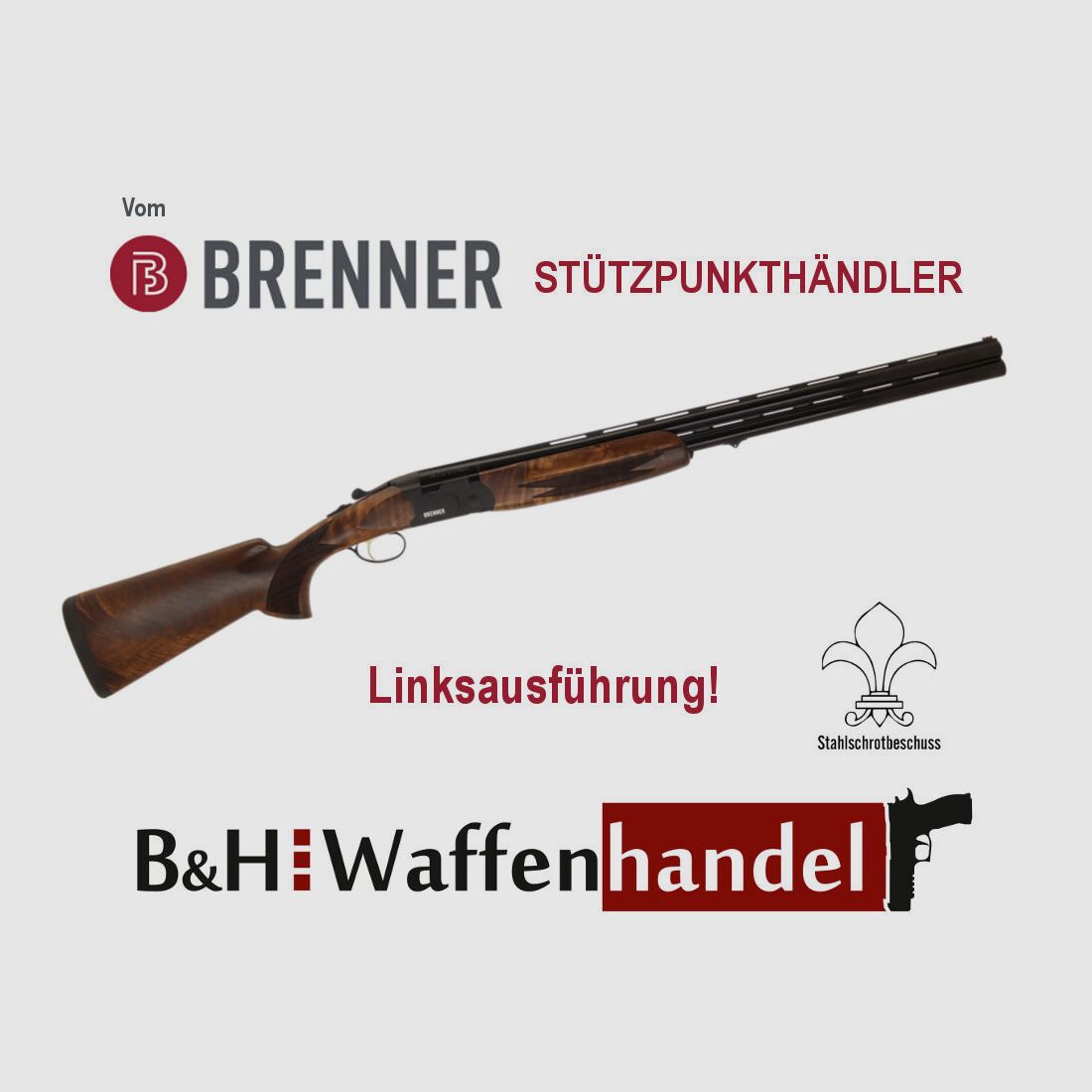 Brenner Linksausführung BF18 Black / BF 18 schwarz LL71cm LINKS