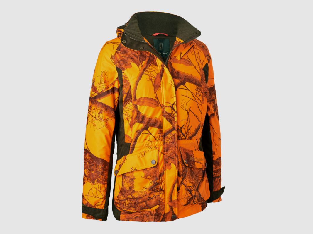 Deerhunter Damen Drückjagd Winterjacke Lady Estelle Realtree Edge orange