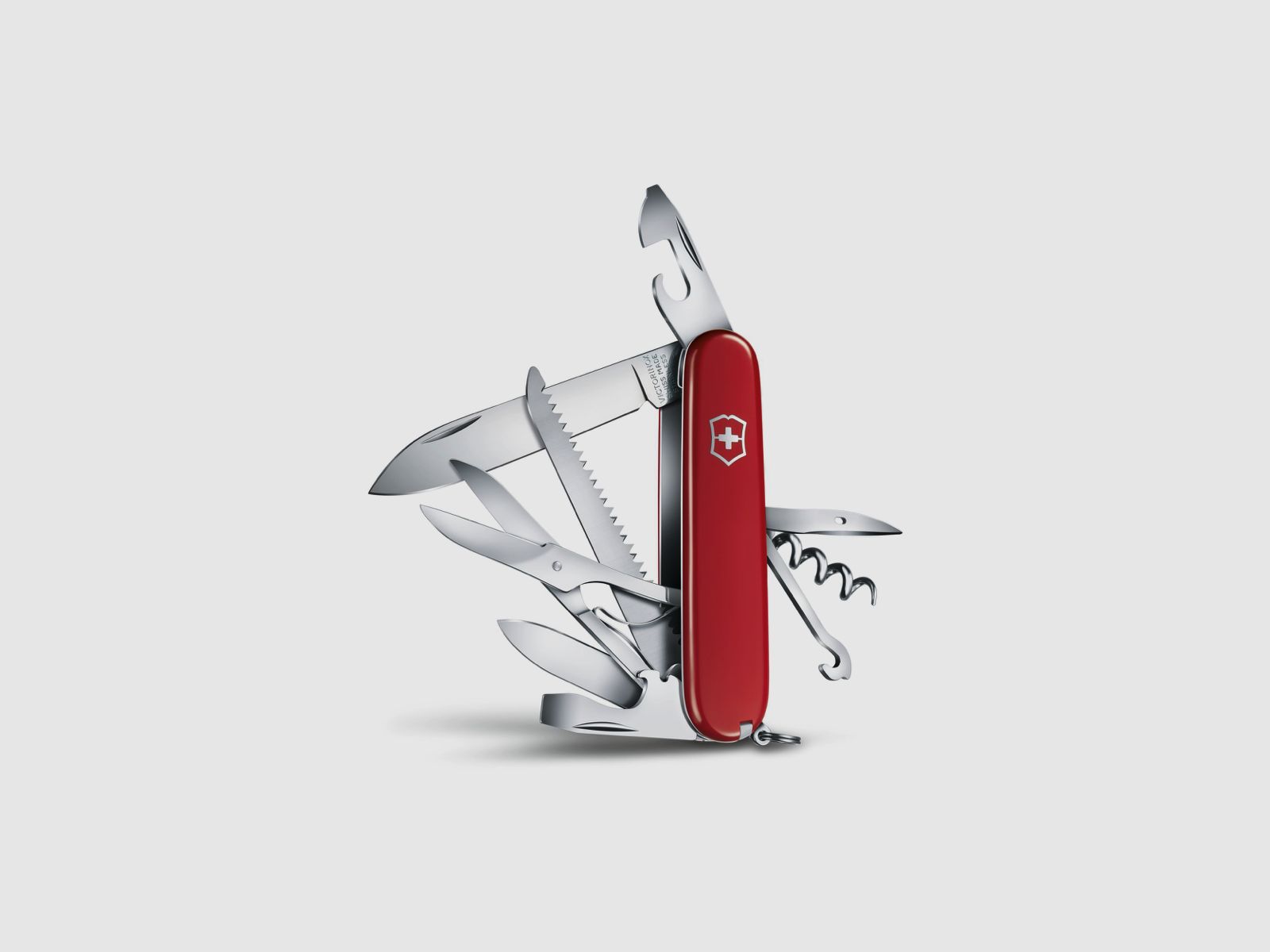 Couteau de poche VICTORINOX Huntsman Rouge 14 pièces.