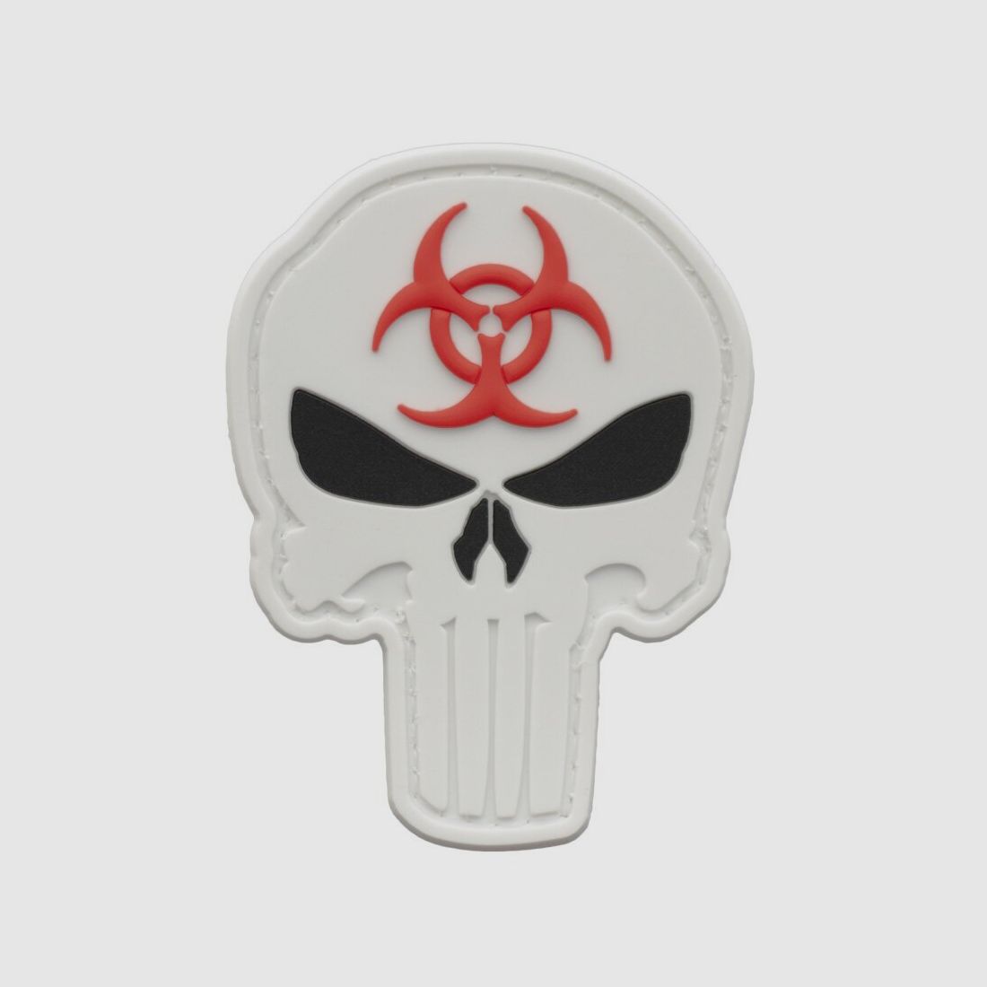 Biohazard Punisher Skull Patch Weiß