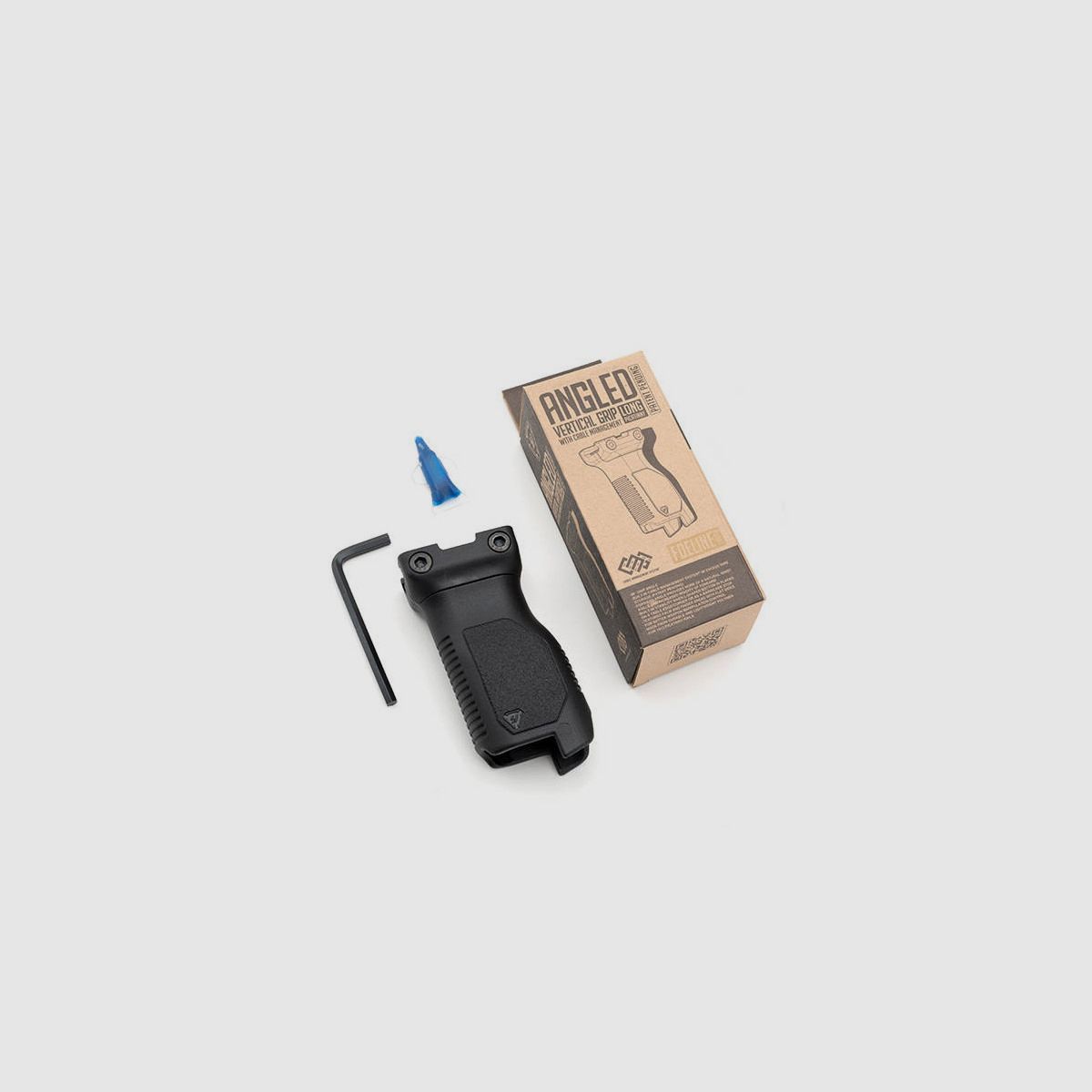 Strike Industries – Picatinny Grip, Angled Vertical Grip – Black – SI-AR-CMAG-RAIL-L-BK, image 4 of 5
