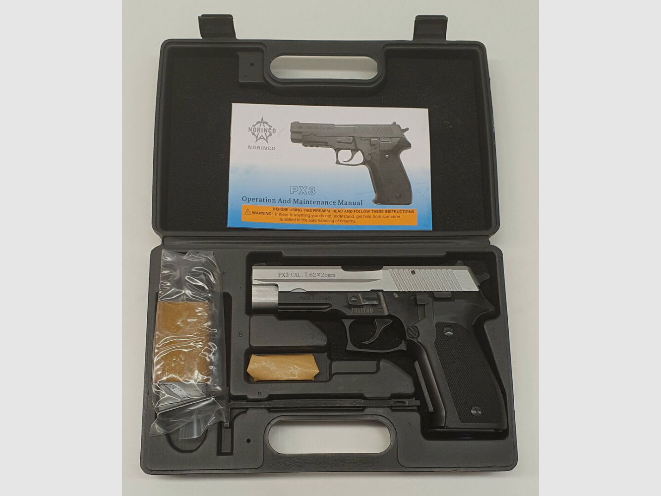 Pistola semiautomática NORINCO Mod. NP762/ NP22/ PX-3 bicolor en calibre 7,62x25tokarev incluyendo accesorios, imagen 8 de 9
