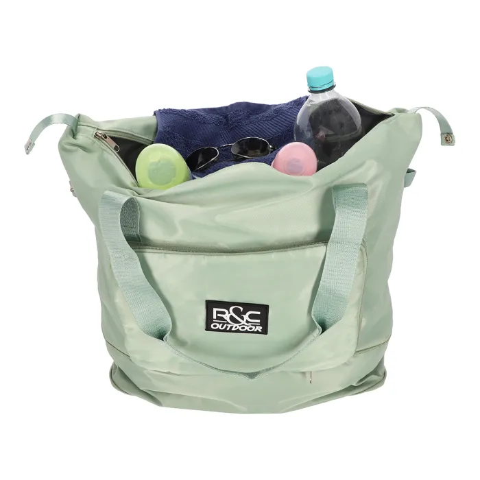 Bag da viaggio verde pastello pieghevole, immagine 4 di 8