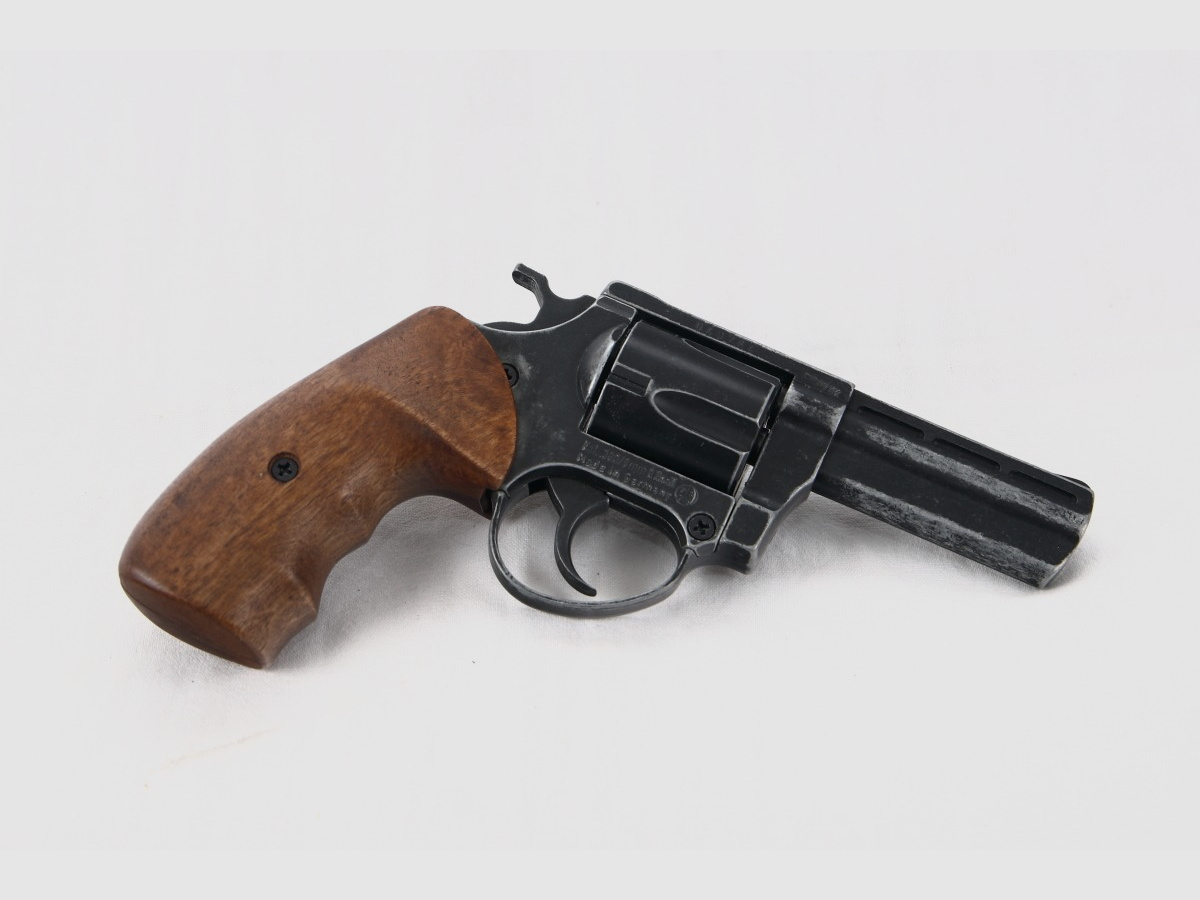 Verkaufe einen neuwertigen Schreckschuss Revolver ME 38 Magnum im Antik Look mit Holzgriffschalen