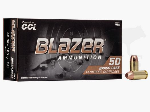 .40 S&W 180 gr / 11,7 g CCI Blazer FMJ patronen 50 stuks