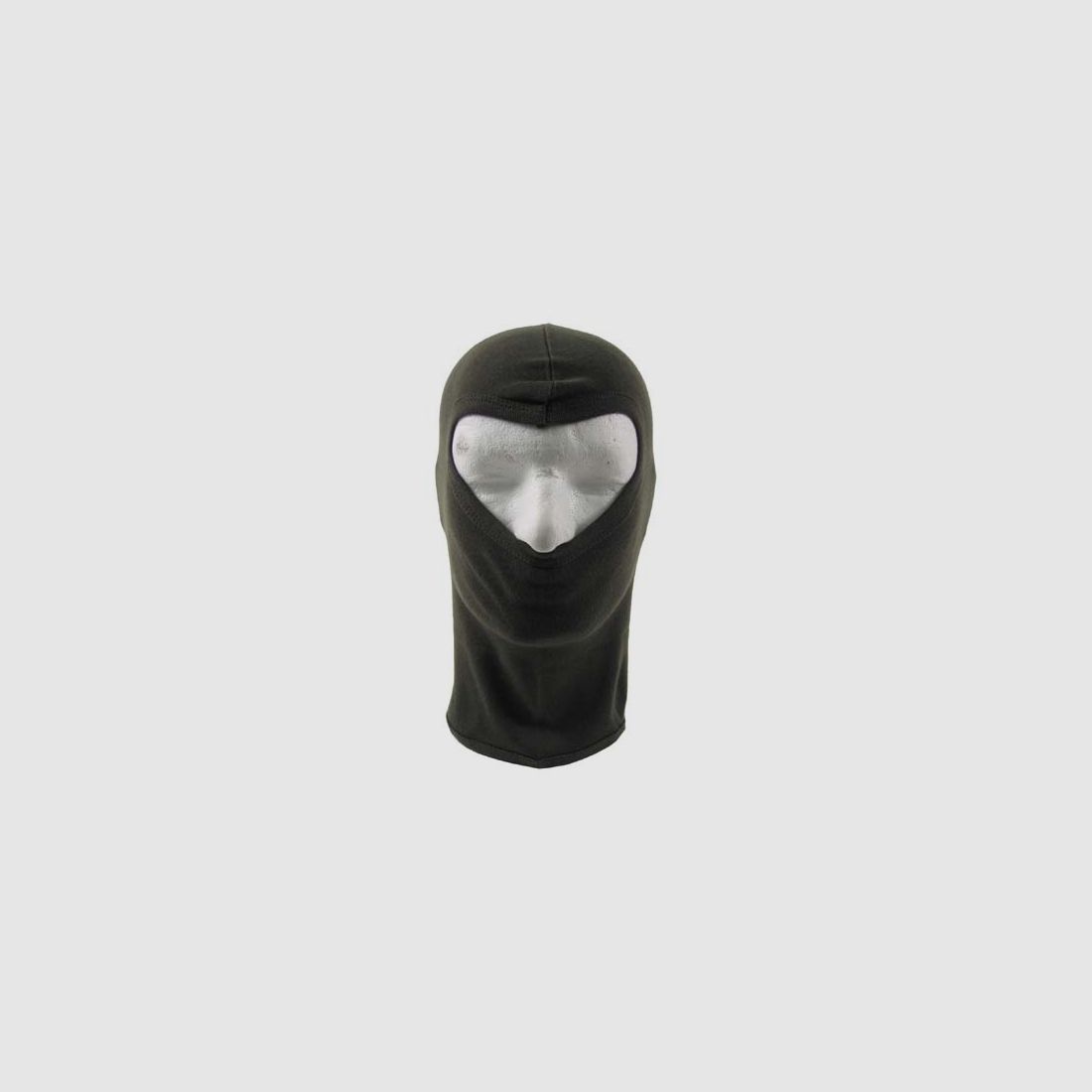 Balaclava, 1-Loch, dünn, oliv, 100 % Baumwolle