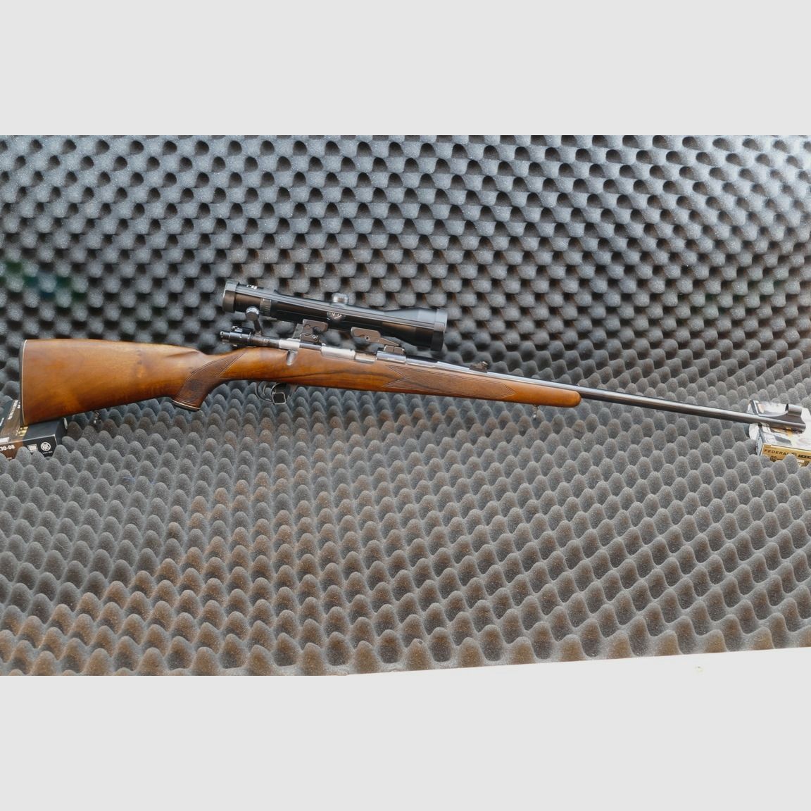 Repetierowy karabin, system 98, producent Luger, model L99, 30-06Spr, montaż EAW dla szyny wewnętrznej Zeiss