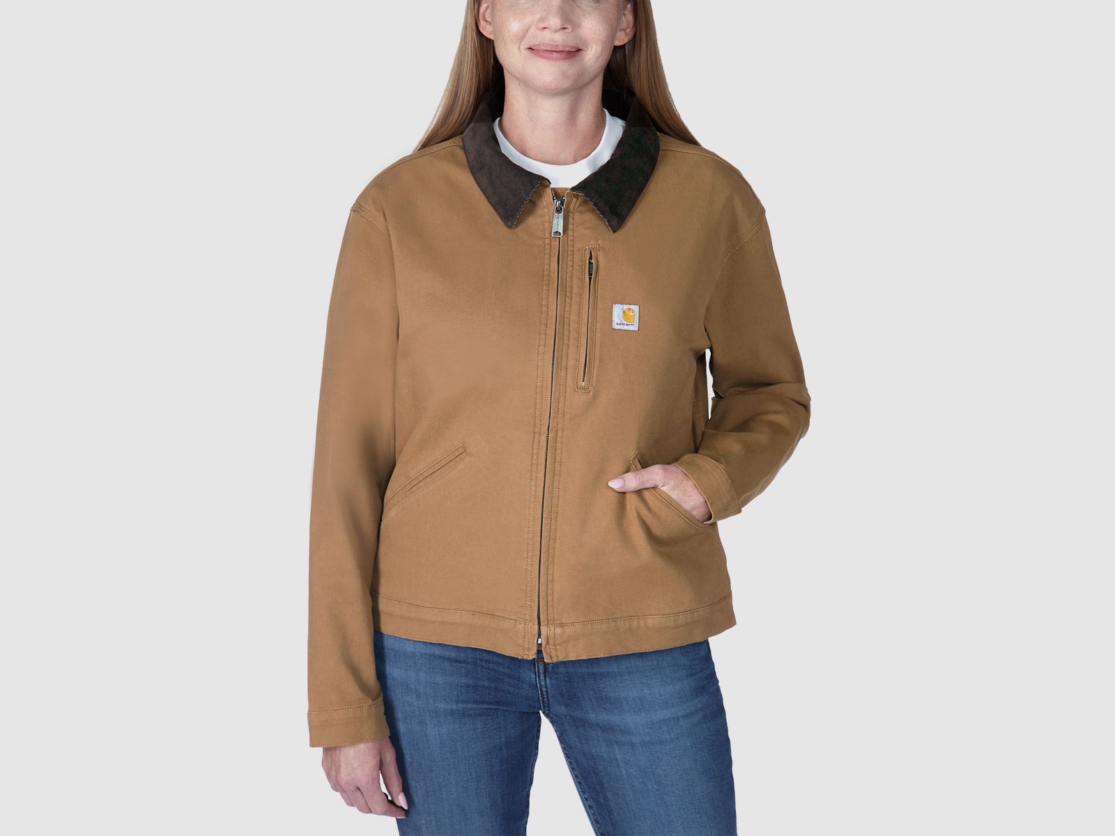 Carhartt Relaxed Fit Canvas Detroit Jacke, Damen, Carhartt® brown, XS