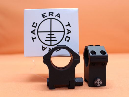 Era-Tac Montageringe 30mm (T5003-0020) mit Mutter, Alu schwarz, BH=20mm für Picatinnyprofil