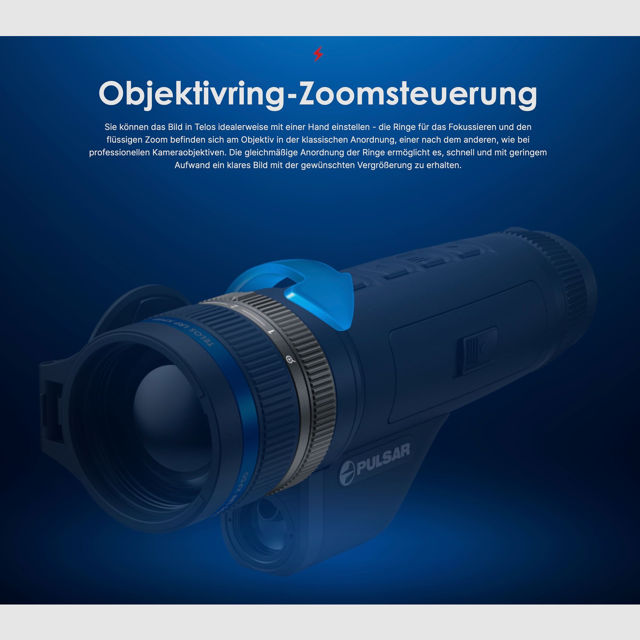 Pulsar Telos XQ35 thermal imaging handheld device 384x288 pix. @ 17 µm NETD <25 mK