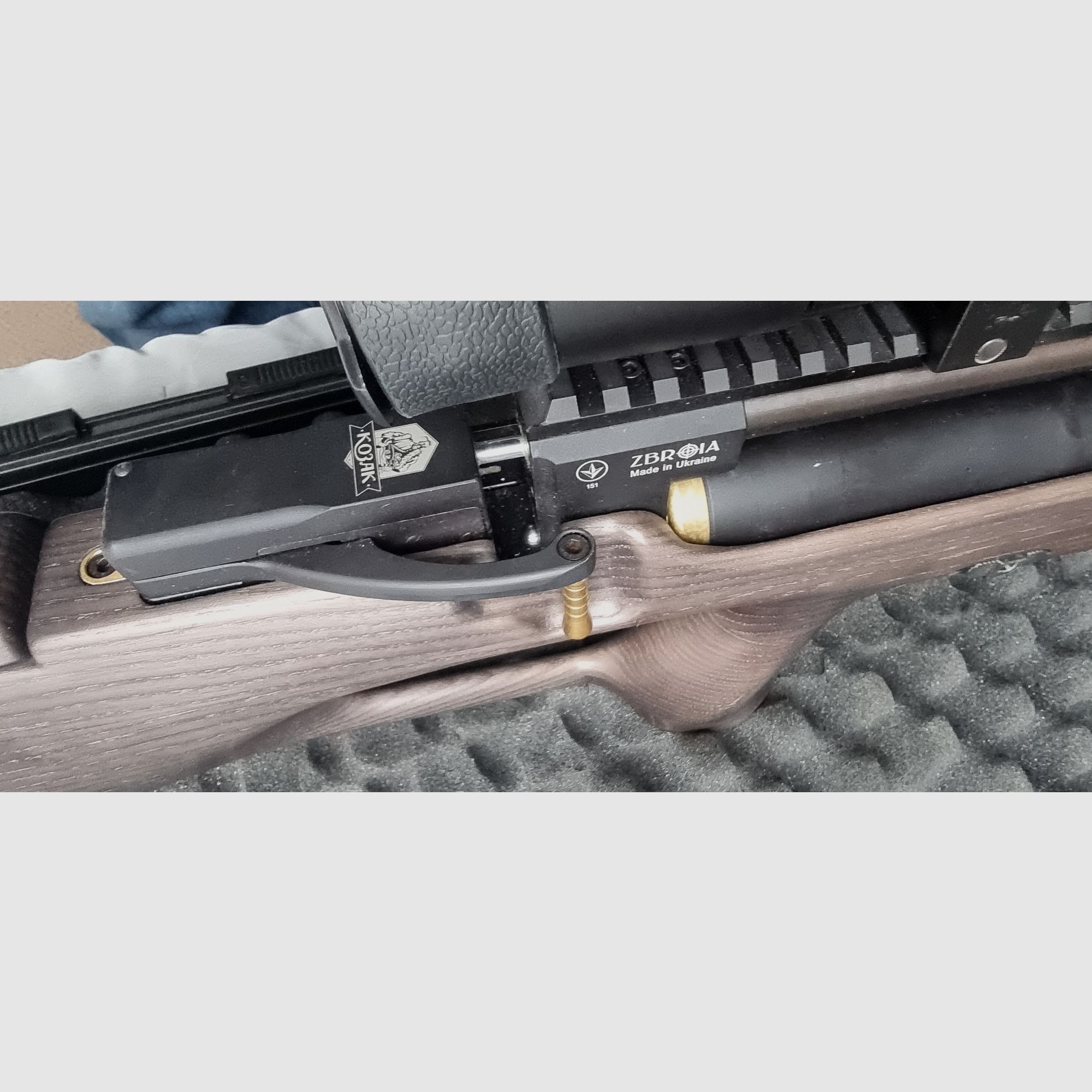 Zbroia Kozak Pressluftgewehr Bullpulp 4,5mm F Version mit 5 Magazinen, Pumpe, Optik 12x , Diabolos usw Frisch aus der Wartung!
