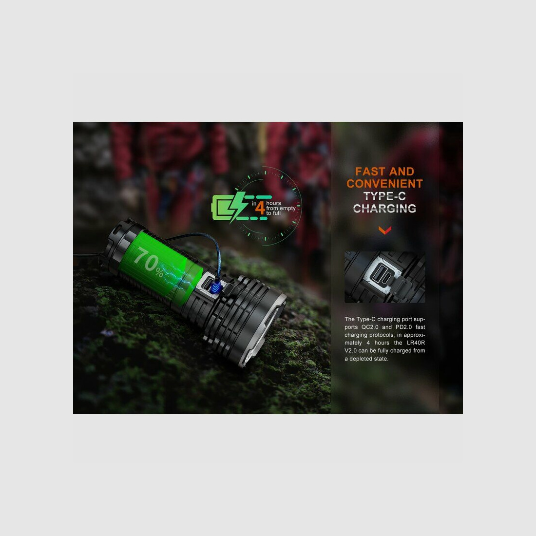 Fenix LR40R V2.0 LED Taschenlampe