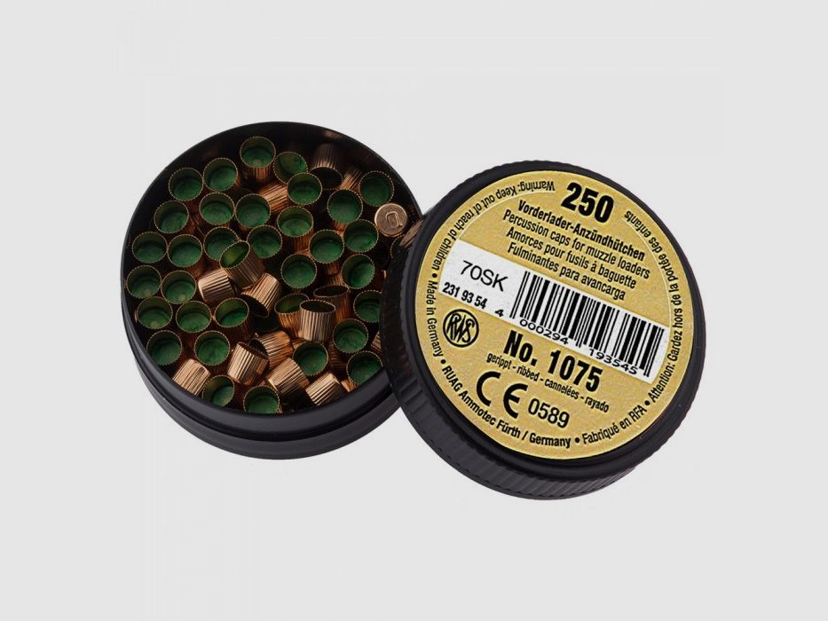 RWS 1075 Perkusions Zündhütchen 250 Stück