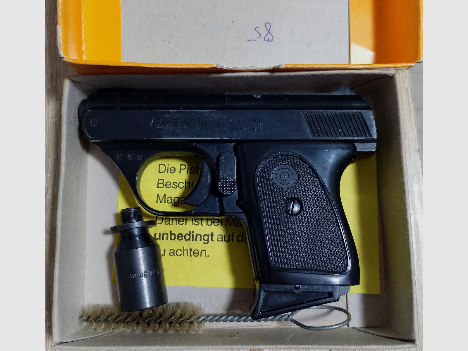 HS Mod.5 Kal. 8 mm Knall/ PTB 100/2 von 1983!