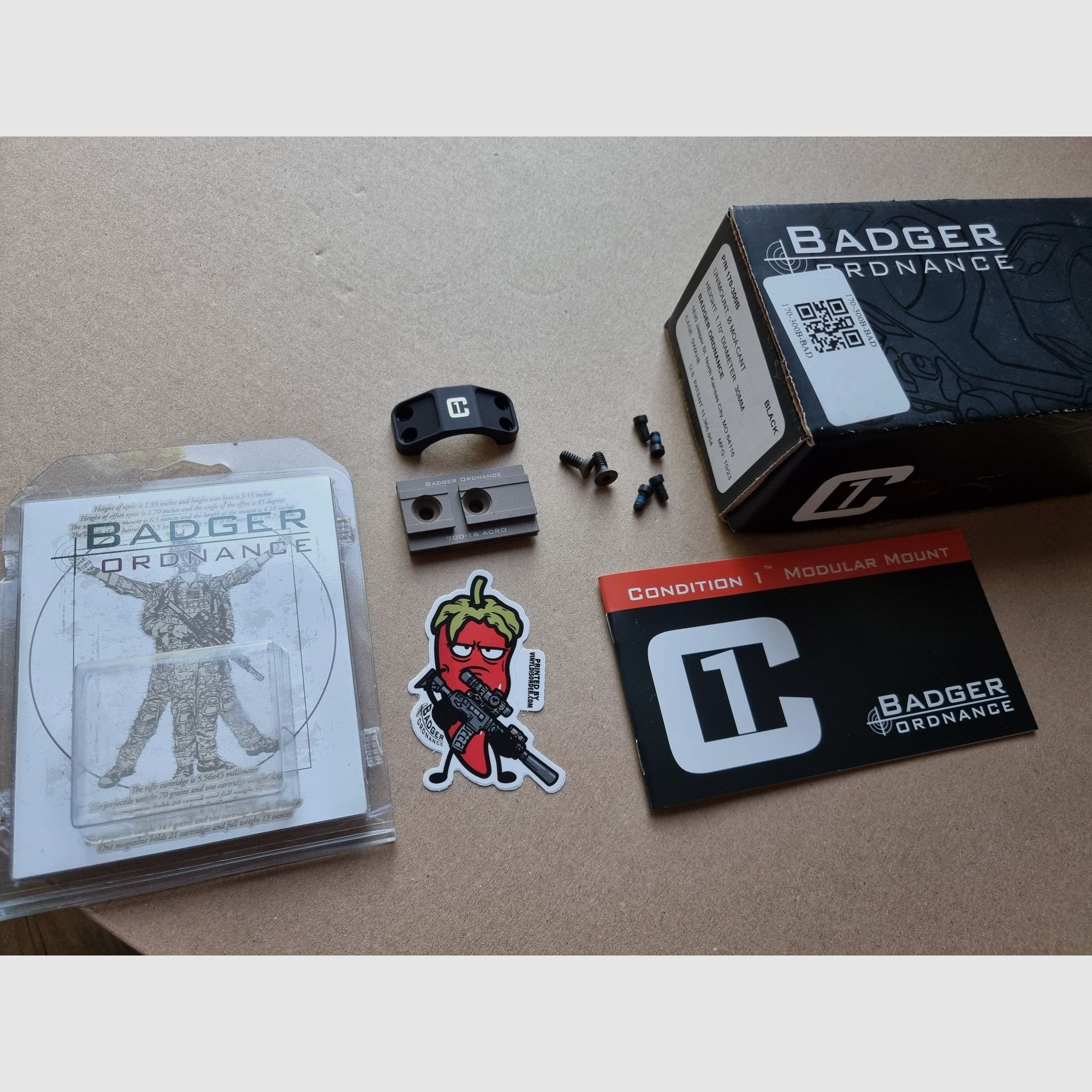 Nachtkraft NX8 1-8x24 MRAD + Eotech EFLX + Badger Ordnance C1 - OPTIEK COMPLEETSET !